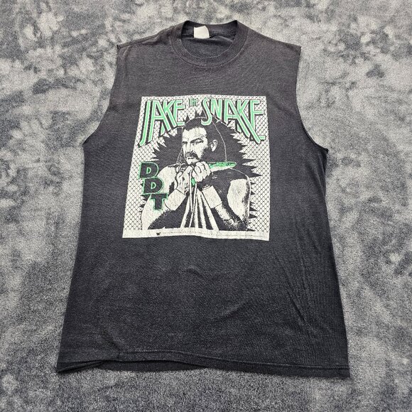 Source Unknown Other - Vintage Jake the Snake DDT Mens Medium sleeveless T-Shirt WWF Wrestling